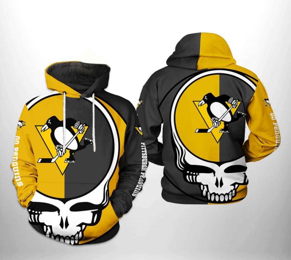 Pittsburgh Penguins NHL Grateful Dead 3D Printed Hoodie/Zipper Hoodie