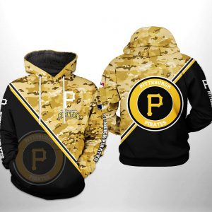 Pittsburgh Pirates MLB Camo Team 3D Printed Hoodie/Zipper Hoodie