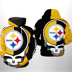 Pittsburgh Steelers NFL Grateful Dead 3D Printed Hoodie/Zipper Hoodie