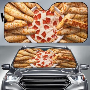 Pizza Cheese Funny Car Auto Sun Shade