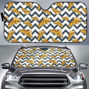 Pizza Pattern Car Auto Sun Shade