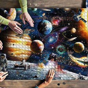 Planets And Astronaut Jigsaw Puzzle Set