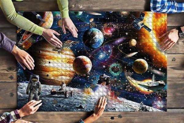 Planets And Astronaut Jigsaw Puzzle Set