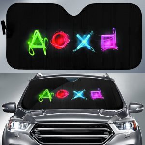 Playstation Symbol Led Buttons Car Auto Sun Shade