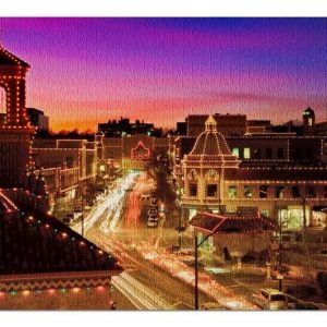 Plaza Christmas Lights Jigsaw Puzzle Set