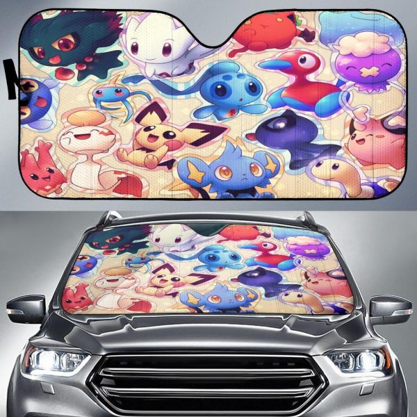 Pokemon Cute Chibis Car Auto Sun Shade