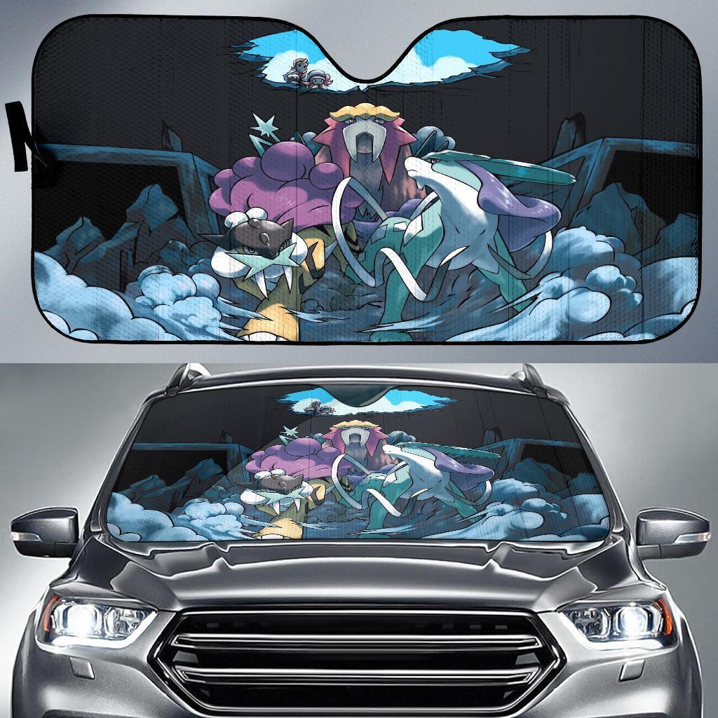 Pokemon Entai Raikou Suicunes Car Auto Sun Shade Pokemon Entai Raikou Suicunes Car Auto Sun Shade