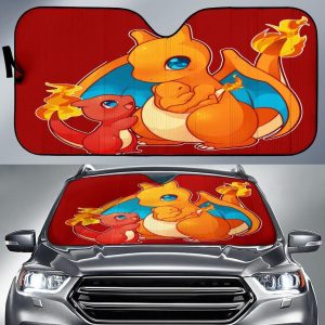 Pokemon Fire Family Car Auto Sun Shade