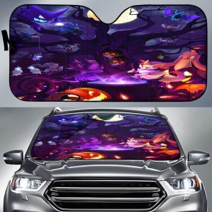 Pokemon Ghost Halloweens Car Auto Sun Shade