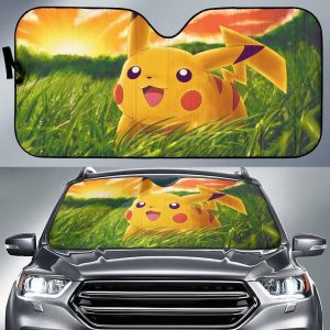 Pokemon Pikachu Grass Car Auto Sun Shade