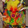 Poodle Dog Colorful Jigsaw Puzzle Set