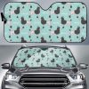 Poodle Dog Green Car Auto Sun Shade