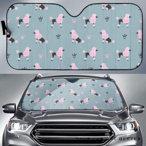 Poodle Dog Pattern Car Auto Sun Shade