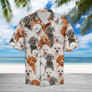 Poodle Hawaiian Shirt Summer Button Up