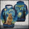Poodle Starry Night 3D Printed Hoodie/Zipper Hoodie