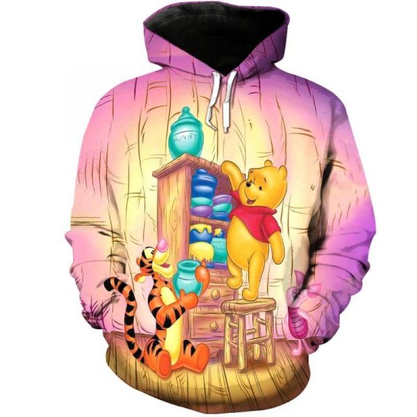 Pooh 3D Printed Hoodie/Zipper Hoodie