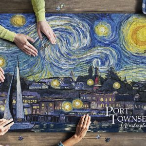 Port Townsend, Washington Starry Night Jigsaw Puzzle Set