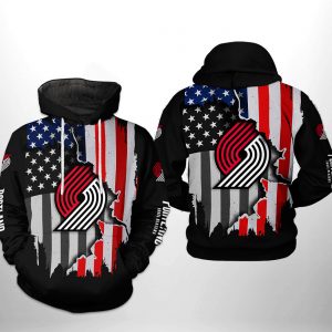 Portland Trailblazers NBA US Flag Team 3D Printed Hoodie/Zipper Hoodie