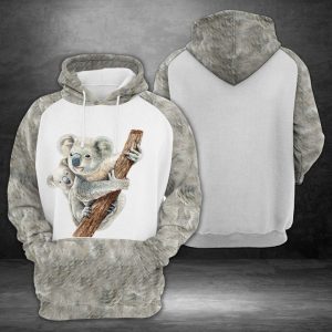 Portrait Koala And Baby 3D Printed Hoodie/Zipper Hoodie