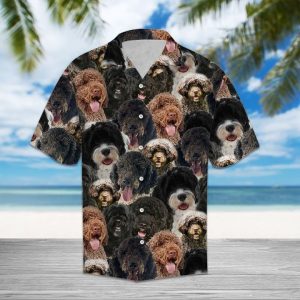 Portuguese Water Dog Hawaiian Shirt Summer Button Up