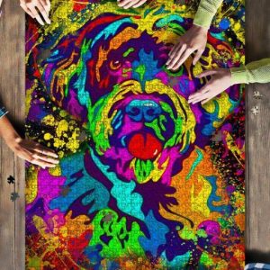 Portuguese Water Dogs Dog Colorful Jigsaw Puzzle Set