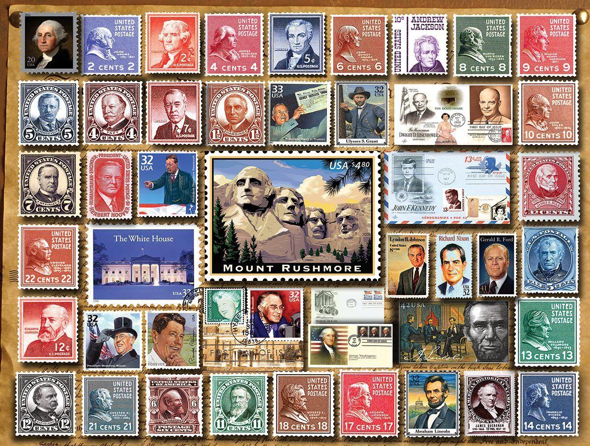 Presidential Stamps Jigsaw Puzzle Set Presidential Stamps Jigsaw Puzzle Set
