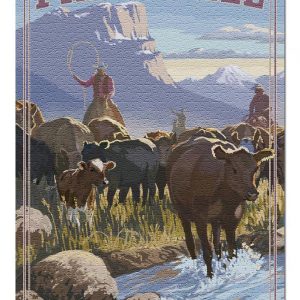 Prineville Cowboy Cattle Jigsaw Puzzle Set