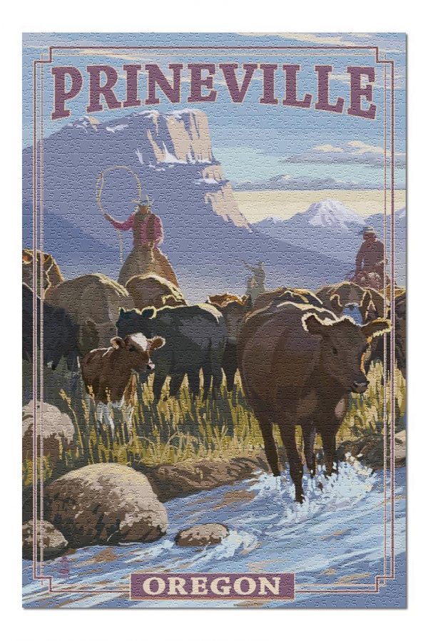 Prineville Cowboy Cattle Jigsaw Puzzle Set