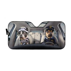 Prisoner And Police Pugs Car Auto Sun Shade