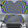 Psychedelic Expansion Optical Illusion Car Auto Sun Shade