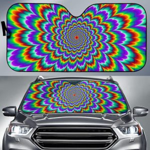 Psychedelic Expansion Optical Illusion Car Auto Sun Shade