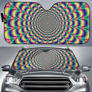 Psychedelic Explosion Optical Illusion Car Auto Sun Shade