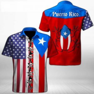 Puerto Rico Hawaiian Shirt Summer Button Up
