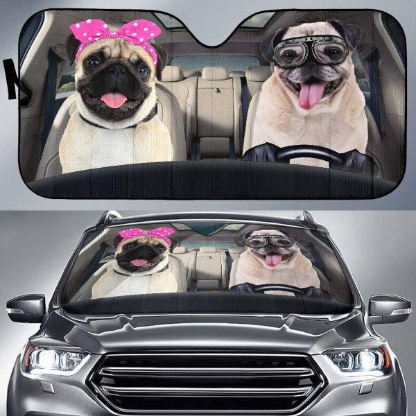 Pug Dog Car Auto Sun Shade