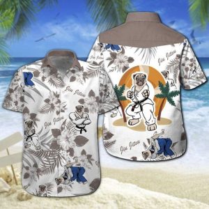 Pug Jiu Jitsu Hawaiian Shirt Summer Button Up
