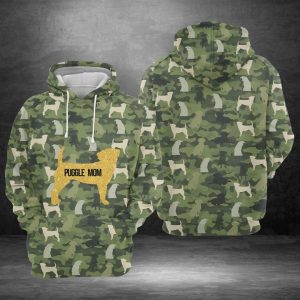 Puggle Mom Camo 3D Printed Hoodie/Zipper Hoodie