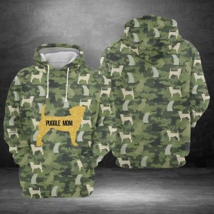 Puggle Mom Camo 3D Printed Hoodie/Zipper Hoodie