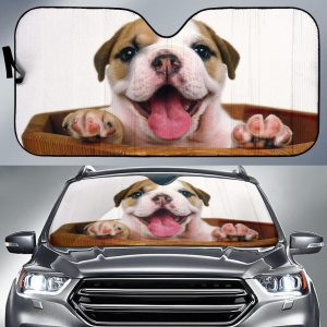 Puppy Bulldog Cutes Funny Ideas Car Auto Sun Shade