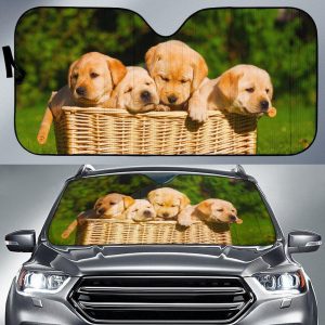 Puppy Golden Retirever Car Auto Sun Shade