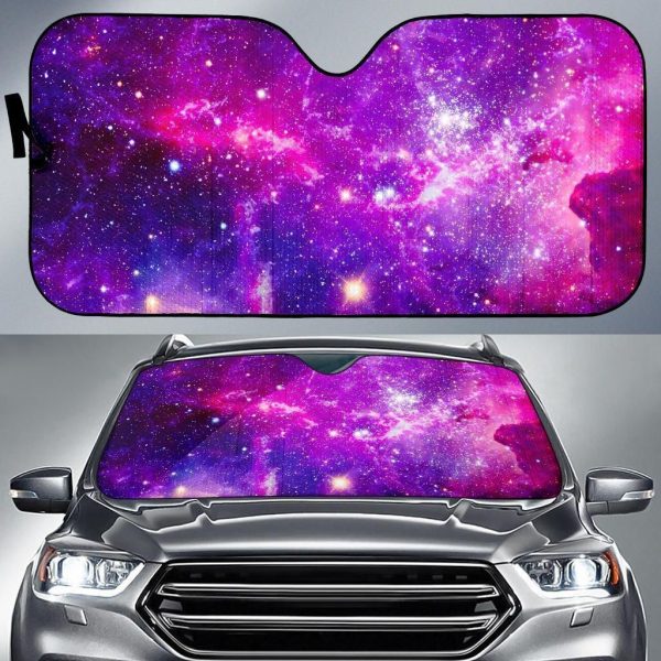 Purple Bursting Galaxy Car Auto Sun Shade