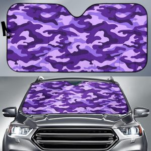 Purple Camouflage Car Auto Sun Shade