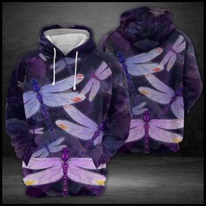 Purple Dragonfly 3D Printed Hoodie/Zipper Hoodie