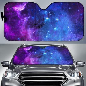 Purple Galaxy Space Blue Starfield Car Auto Sun Shade