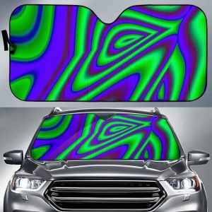Purple Green Psychedelic Car Auto Sun Shade