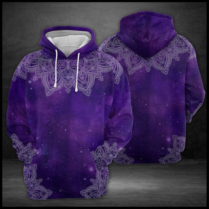 Purple Mandala 3D Printed Hoodie/Zipper Hoodie Purple Mandala 3D Printed Hoodie/Zipper Hoodie