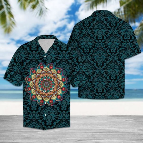 Purple Mandala Hawaiian Shirt Summer Button Up