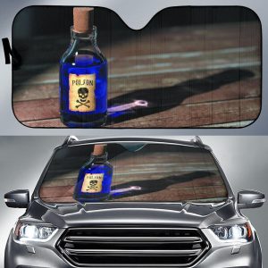 Purple Poison Bottle Car Auto Sun Shade