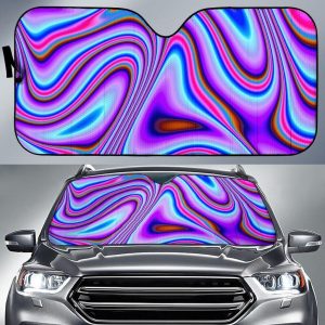 Purple Psychedelic Car Auto Sun Shade
