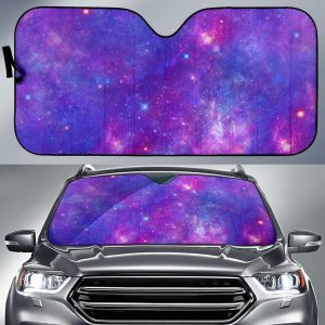 Purple Stardust Cloud Galaxy Car Auto Sun Shade