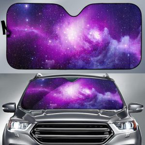 Purple Starfield Galaxy Car Auto Sun Shade